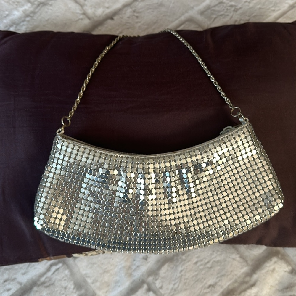 Fashion Mesh Rhinestone Silver Mini Women’s Bag
